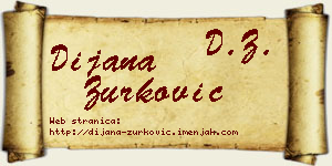 Dijana Zurković vizit kartica